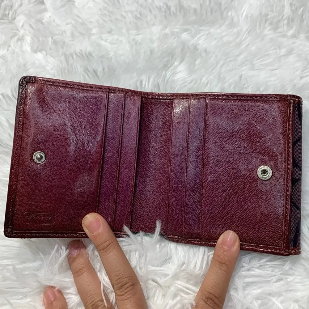 y2k Coach Burgundy Wallet